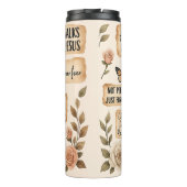 Christelijke Affirmaties Rustieke Bloemen Collage Thermosbeker (Achterkant)
