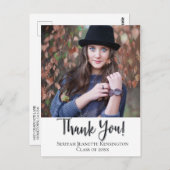 Christelijke Afstudeer Dank Typografie Briefkaart (Voorkant / Achterkant)