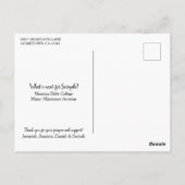 Christelijke Afstudeer Dank Typografie Briefkaart (Achterkant)