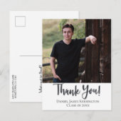 Christelijke Afstuderen Bedankt Typografie Briefkaart (Voorkant / Achterkant)