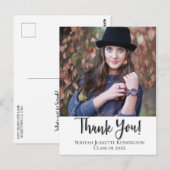 Christelijke Afstuderen Bedankt Typografie Briefkaart (Voorkant / Achterkant)