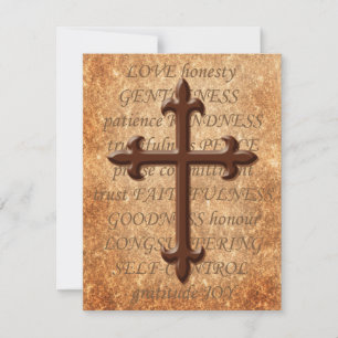 Christelijke Aged Iron Cross RSVP-kaart RSVP Kaartje