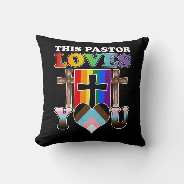 Christelijke allly Inclusive Pride Clergy Deze pre Kussen (Voorkant)