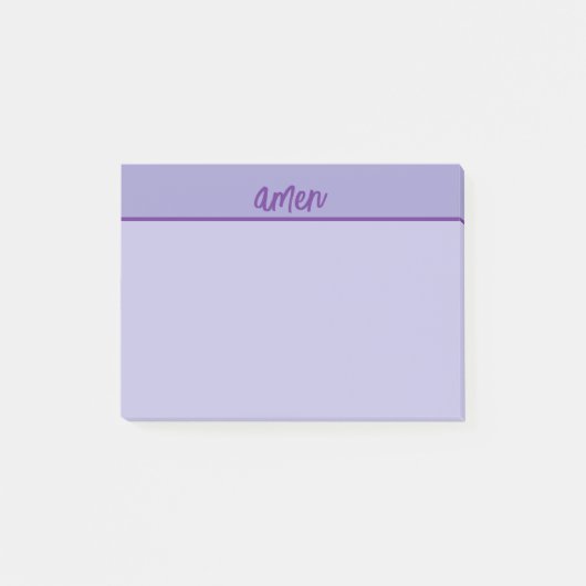 Christelijke AMEN Sticky Notitieblok PurpleTypolog Post-it® Notes (Voorkant)
