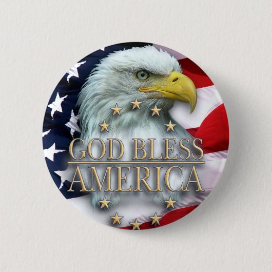 Christelijke AMERIKAANSE DESIGN Ronde Button 5,7 Cm (Voorkant)