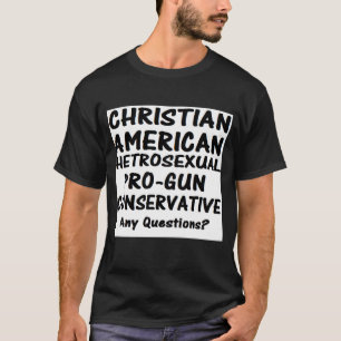 Christelijke AMERIKAANSE PROGUN CONSERVATIEVE VRAG T-shirt