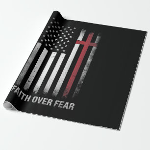 Christelijke Amerikaanse vlag Amerikaanse vlag Ame Cadeaupapier