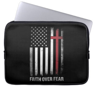 Christelijke Amerikaanse vlag Amerikaanse vlag Ame Laptop Sleeve