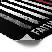 Christelijke Amerikaanse vlag Amerikaanse vlag Ame Poster (Hoek)