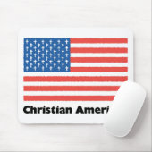 Christelijke Amerikaanse vlag Muismat (Met muis)