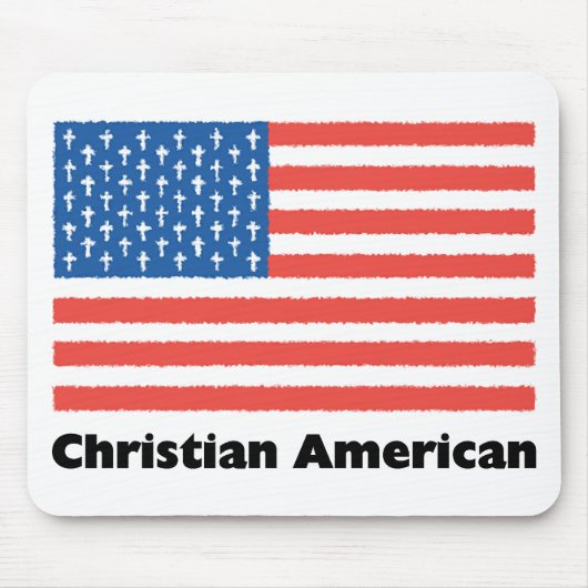 Christelijke Amerikaanse vlag Muismat (Voorkant)