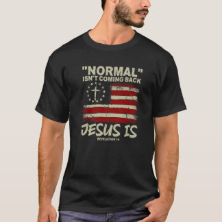 Christelijke Amerikaanse vlag Normaal ISN komt nie T-shirt
