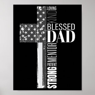 Christelijke Amerikaanse Vlag Religieuze Fath Poster