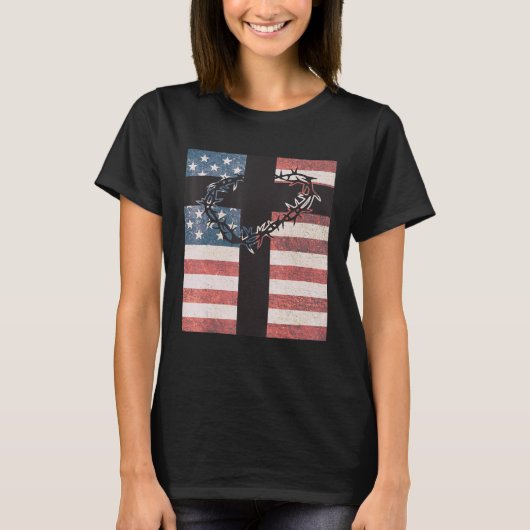 Christelijke Amerikaanse vlag T-shirt (Voorkant)