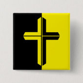 Christelijke Anarcho-hoofdbadge Vierkante Button 5,1 Cm (Voorkant)