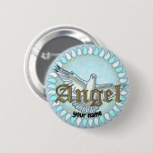 Christelijke Angel Dove pin knop Ronde Button 5,7 Cm (Voorkant /achterkant)