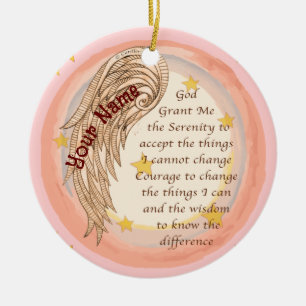 Christelijke Angel Serenity Prayer Keramisch Ornament