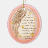 Christelijke Angel Serenity Prayer Keramisch Ornament (Links)