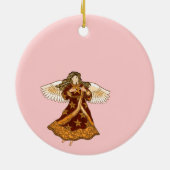 Christelijke Angel Serenity Prayer Keramisch Ornament (Achterkant)
