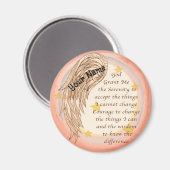 Christelijke Angel Serenity Prayer Magneet (Voorkant / Achterkant)