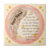 Christelijke Angel Serenity Prayer Tegeltje (Voorkant)