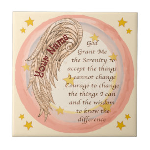 Christelijke Angel Serenity Prayer Tegeltje