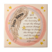 Christelijke Angel Serenity Prayer Tegeltje (Voorkant)