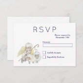 Christelijke Angel Shepherd met Sheep RSVP (Voorkant / Achterkant)