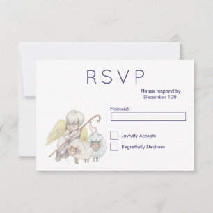 Christelijke Angel Shepherd met Sheep RSVP