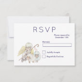 Christelijke Angel Shepherd met Sheep RSVP Kaartje (Voorkant)