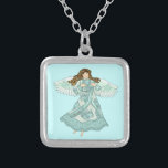Christelijke angel voor de oceaan zilver vergulden ketting<br><div class="desc">Ocean Angel ketting, Angel kleding, Angel t-shirts, Angel geschenken van ArtMuvz Illustration. Matching Angel T-shirt voor mama, papa, kinder, baby. Christelijke Angel verjaardagscadeaus en kerstcadeaus, nautische canvas tas, mok, pet. Engel T-shirt, geschenken en kleding. Engelgeschenken zijn een doordachte en betekenisvolle manier om iemand te shows die je belangrijk vindt.Engelgeschenken kunnen...</div>
