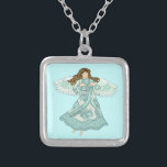Christelijke angel voor de oceaan zilver vergulden ketting<br><div class="desc">Ocean Angel ketting, Angel kleding, Angel t-shirts, Angel geschenken van ArtMuvz Illustration. Matching Angel T-shirt voor mama, papa, kinder, baby. Christelijke Angel verjaardagscadeaus en kerstcadeaus, nautische canvas tas, mok, pet. Engel T-shirt, geschenken en kleding. Engelgeschenken zijn een doordachte en betekenisvolle manier om iemand te shows die je belangrijk vindt.Engelgeschenken kunnen...</div>