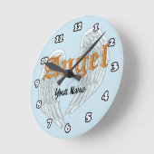 Christelijke Angel Wings Clock Ronde Klok (Hoek)
