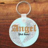 Christelijke Angel Wings-sleutelketen Sleutelhanger (Voorkant)