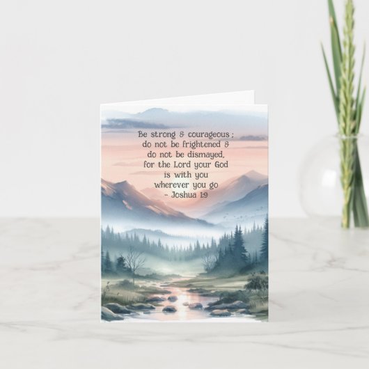 Christelijke aquarel Bijbeltekst kaart (Voorkant)