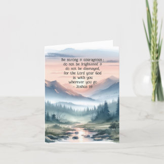 Christelijke aquarel Bijbeltekst kaart