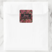 Christelijke Aquarel Rode Roos Stickers (Tas)