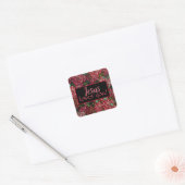 Christelijke Aquarel Rode Roos Stickers (Envelop)