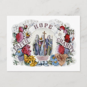  Christelijke Art Faith Hope Charity 1874 Briefkaart