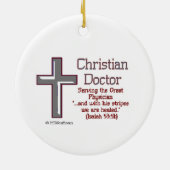 Christelijke arts keramisch ornament (Achterkant)