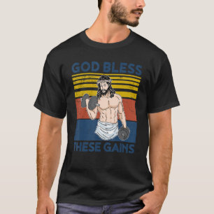 Christelijke atleet Apparel Gym God zegene deze pi T-shirt