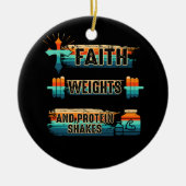 Christelijke Atleet Kleding Workout Gym Gewichthef Keramisch Ornament (Voorkant)