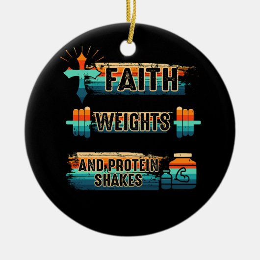 Christelijke Atleet Kleding Workout Gym Gewichthef Keramisch Ornament (Voorkant)