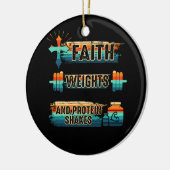 Christelijke Atleet Kleding Workout Gym Gewichthef Keramisch Ornament (Links)