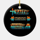 Christelijke Atleet Kleding Workout Gym Gewichthef Keramisch Ornament (Achterkant)