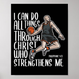 Christelijke atleet Sketll Philippians Bible Chris Poster