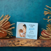 Christelijke BABY DEDICATION Custom Naam Foto Fotoplaat (Zijkant)