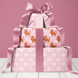 Christelijke baby shower voor meisje met religieuz inpakpapier vel