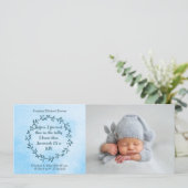 Christelijke babyjongen - Aankondiging ter geboort (Staand voorkant)