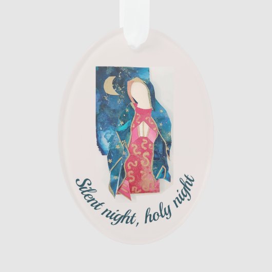 Christelijke baby's eerste kerstmoeder Mary Ornament (voorkant)